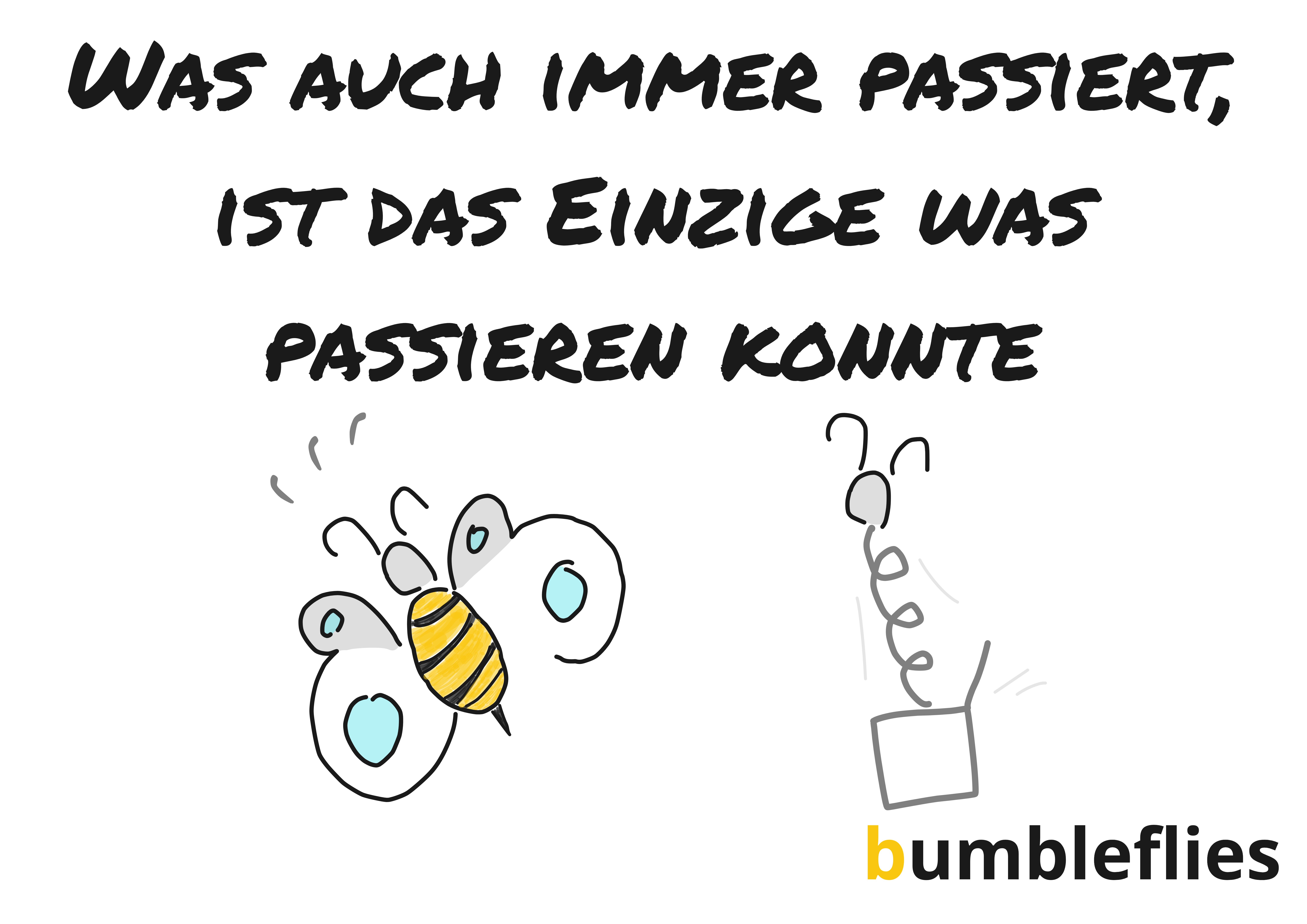 Was auch immer passiert, ist das einzige was passieren konnte